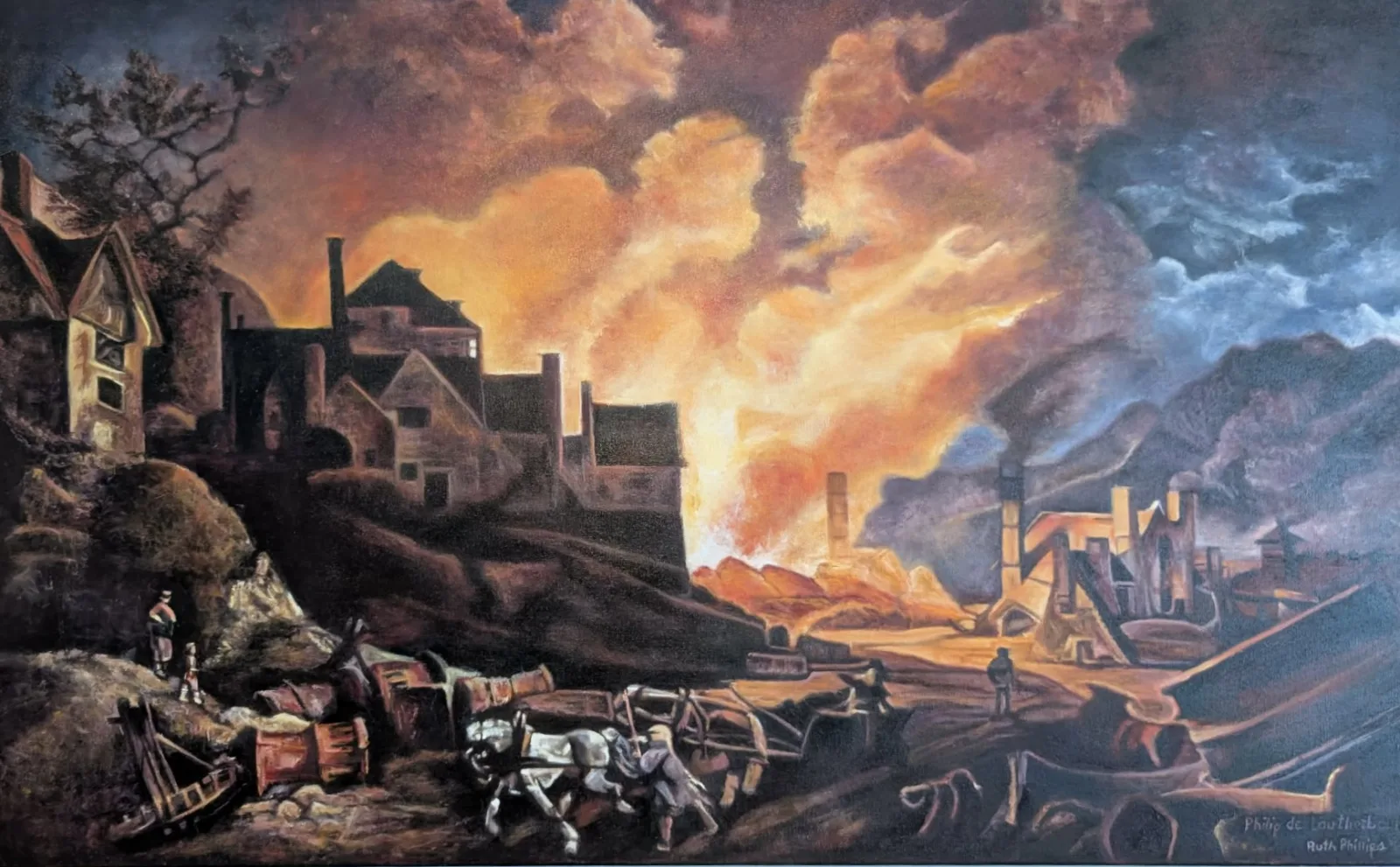 Coalbrookdale by Night, a reproduction painting by Ruth Phillips