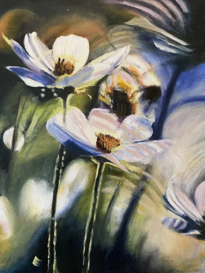 Daisy, a floral painting by Ruth Phillips