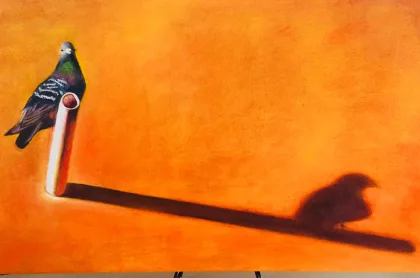 Five o'clock shadow, a landscape painting by Ruth Phillips