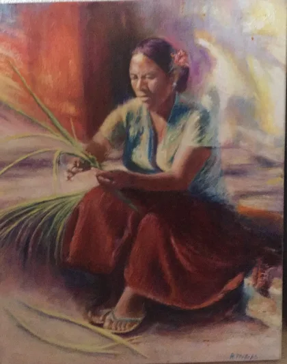 Palm Sunday, a portrait painting by Ruth Phillips